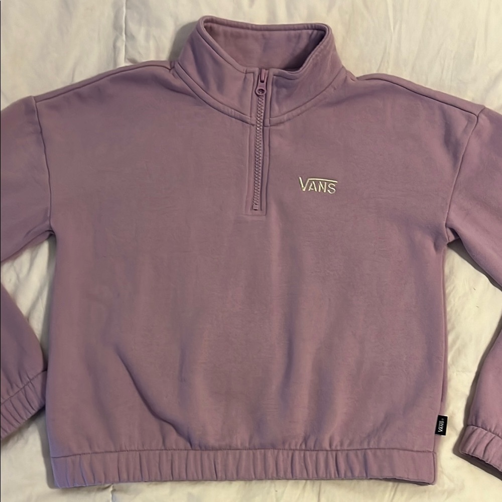 Vans Girls Lavender Half-Zip Lightweight Pullover